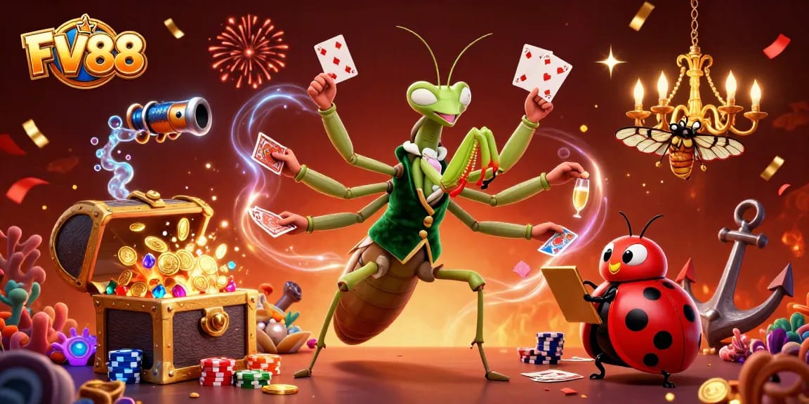 Experience thrilling gameplay at FV88 with vibrant characters and rich casino elements.