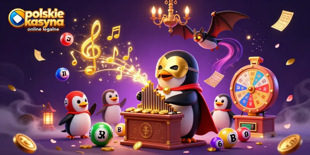 Experience vibrant gaming fun with polskie kasyna online legalne, showcasing a dynamic casino scene filled with lottery elements.