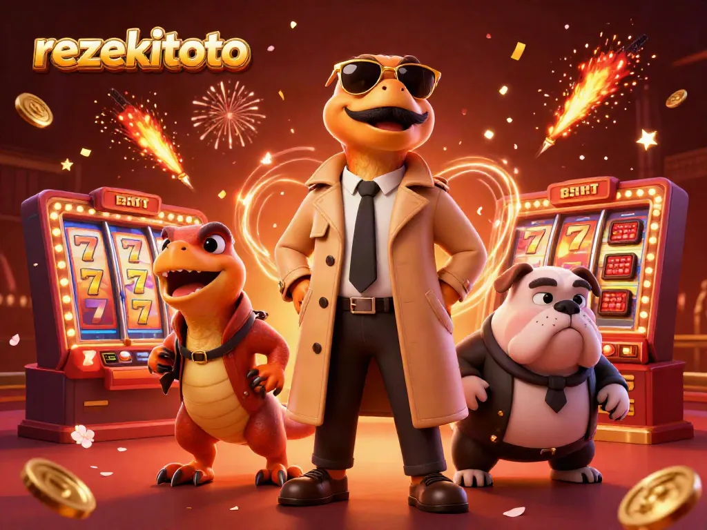 Experience rezekitoto with charming raptors entering a VIP casino lounge, surrounded by dynamic slot elements.