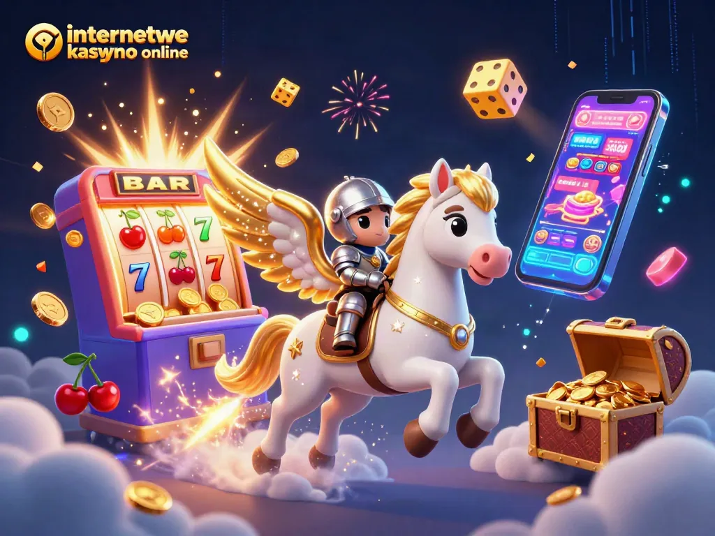 Experience excitement at internetowe kasyno online with a magical scene of a casino adventure.