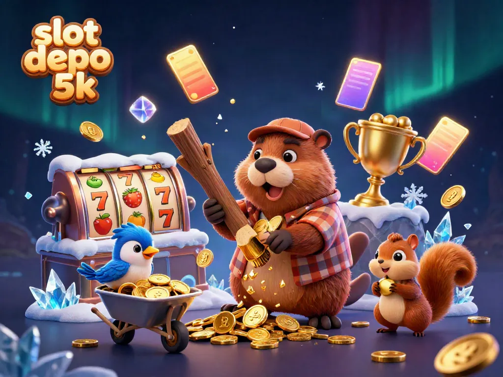 Experience thrilling wins at slot depo 5k with vibrant characters, jackpot reels, and gold coins!