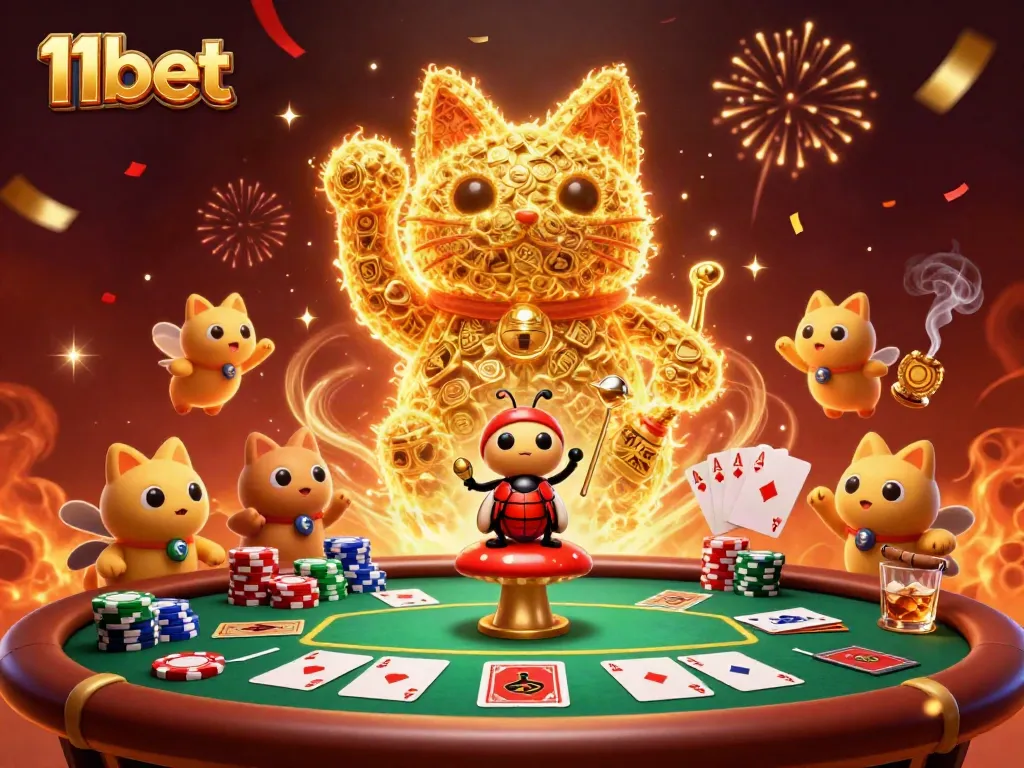 Experience exciting games at 11bet with a vibrant illustration of our casino atmosphere.
