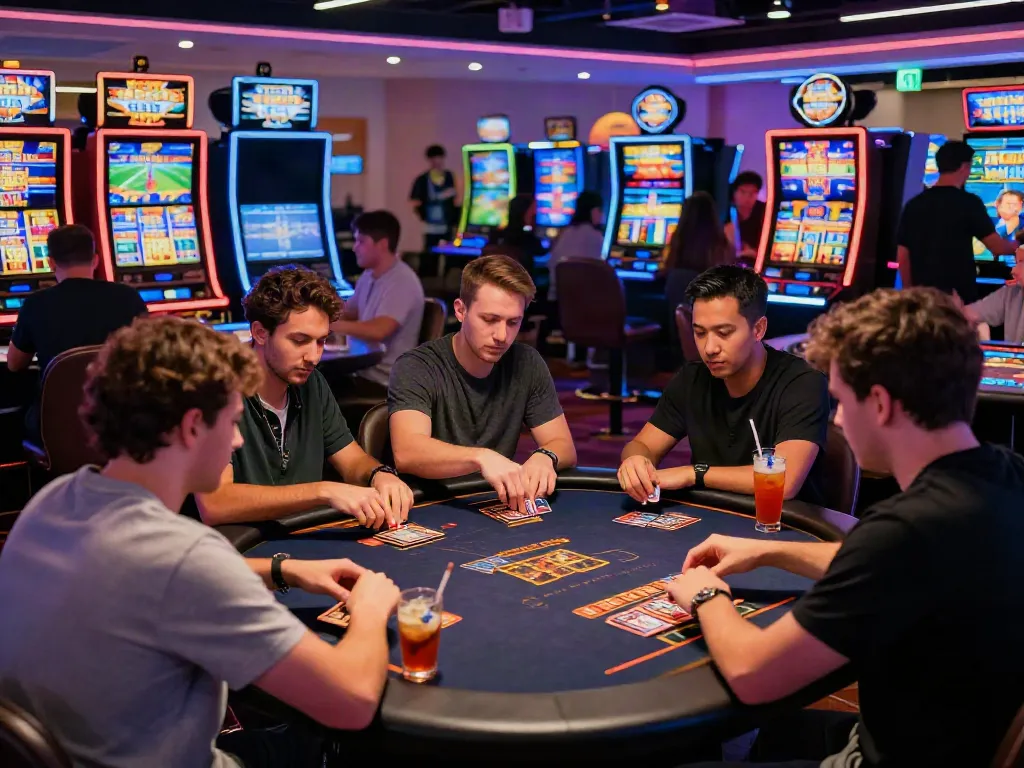 Engaging gaming experience at https://hitclubt3.com/ with players enjoying various casino games in a vibrant environment.