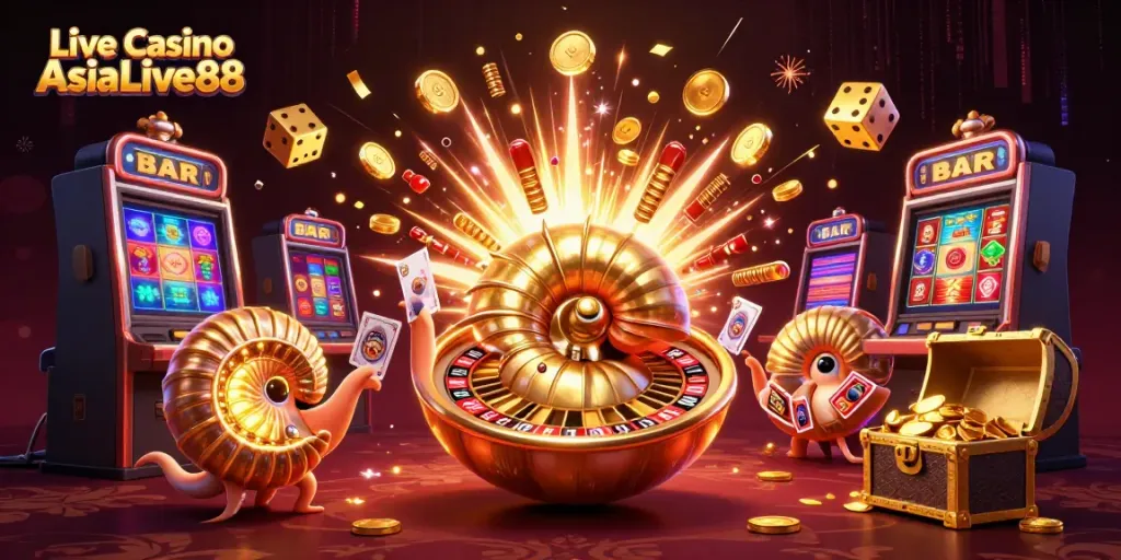 Experience the thrilling Live Casino AsiaLive88 with vibrant 3D characters and dynamic slot game action.