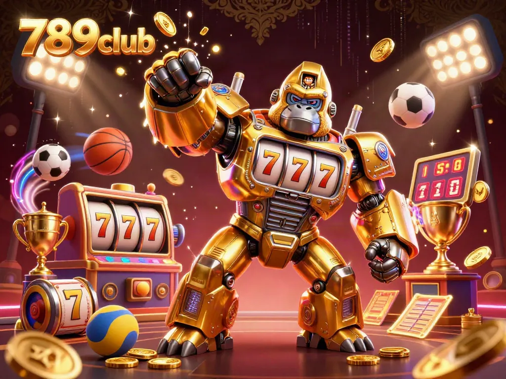 Engage with thrilling casino action at 789club featuring a dynamic gaming illustration with slot elements.
