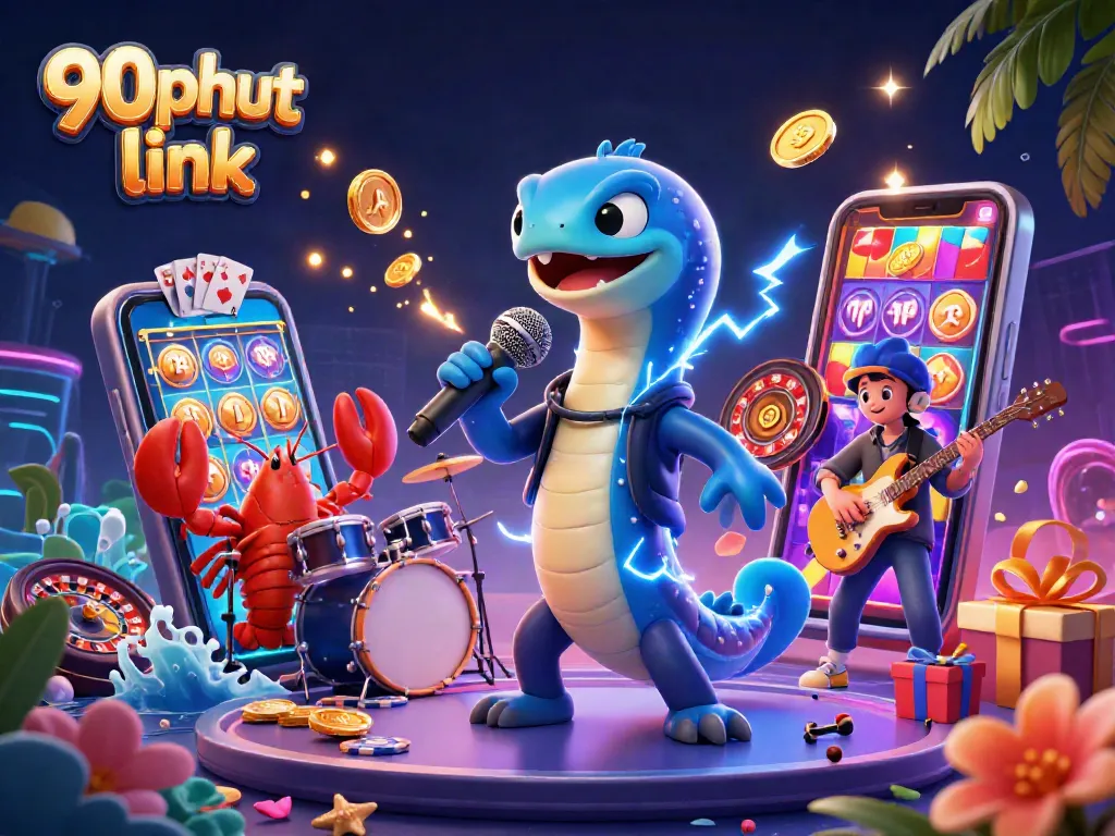 Engage with the thrilling world of 90phut link in this vibrant underwater casino scene featuring exciting gambling elements.
