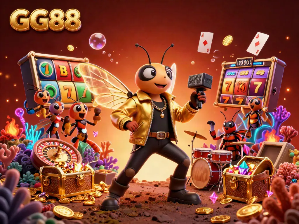 Experience thrilling gameplay at GG88 with exciting slot games and vibrant casino elements.