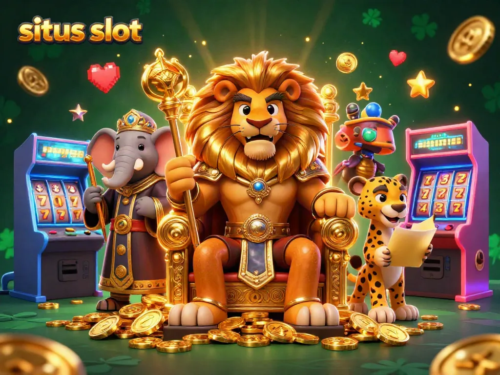 Experience the electrifying thrill of situs slot with vibrant slot reels and animated characters.