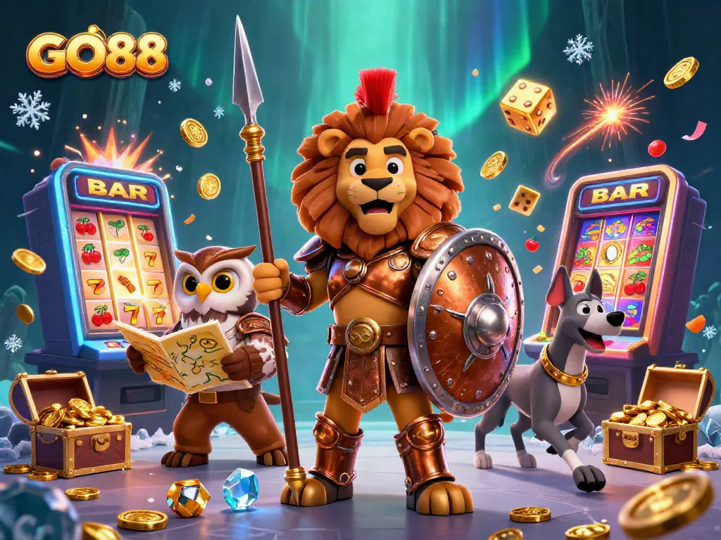 Experience thrilling gameplay with GO88's vibrant casino scene filled with excitement and winning chances.
