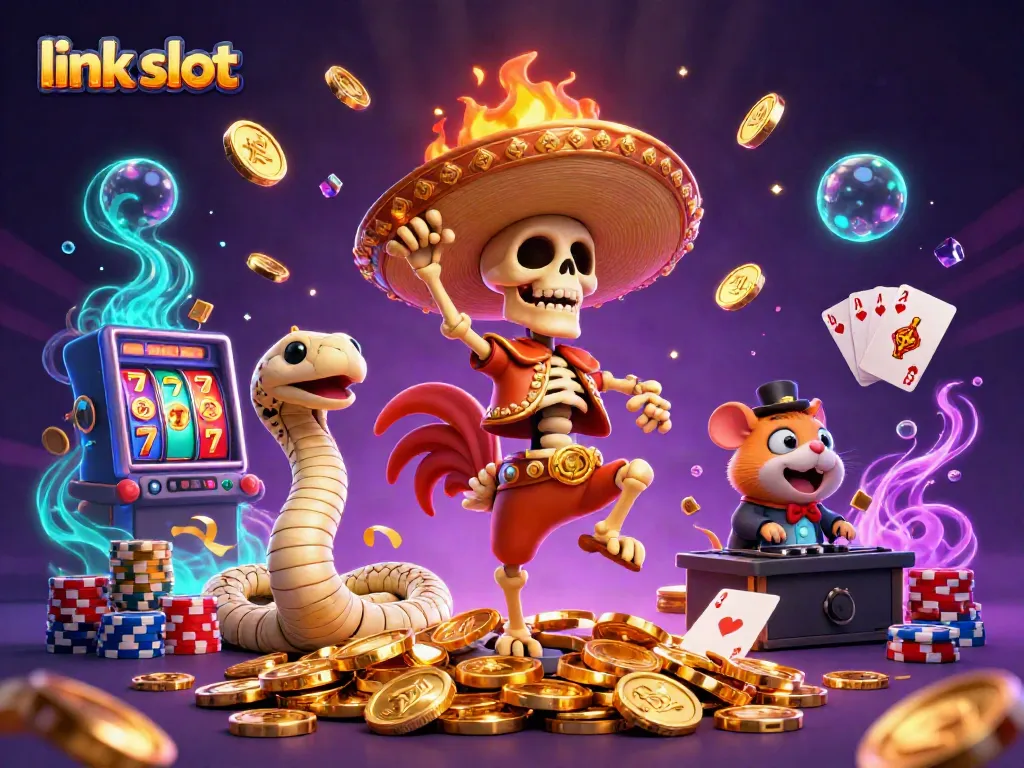 Engage in exciting gameplay with link slot while enjoying vibrant casino characters and dynamic elements.