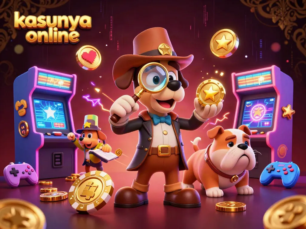 Experience thrilling kasyna online adventures with cartoon characters in a luxurious casino scene.