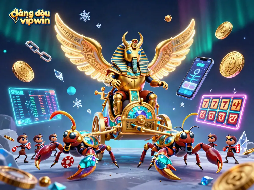 Engage in đăng nhập vipwin with vibrant casino-themed elements showcasing a dynamic 3D scene.